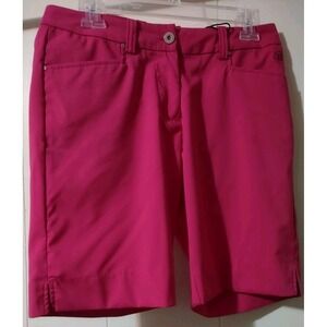 abacus Shorts Womens Size 36/6 UK 10 Bermuda Golf Shorts Pockets Belt Loops Pink